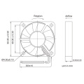 High Air Impedance Axial Fan DC 5010 for High Temperature Environment